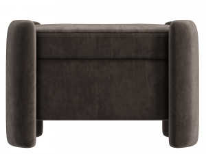 Storage Ottoman By Crateand Barrel 3D Model