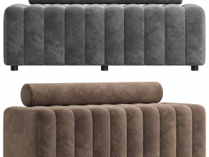Melody Black Velvet Sofa By Zakisfurniture 3D Model