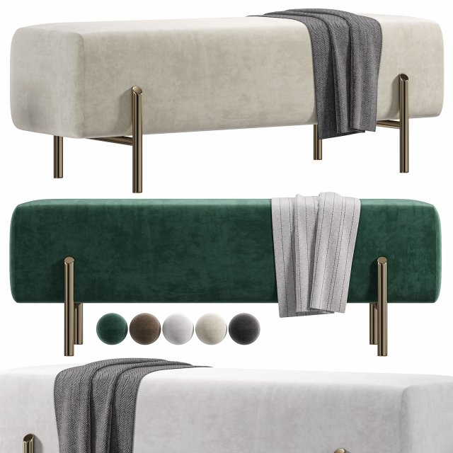 Former In Italia Bench By Brera 3D Модель .c4d .max .obj .3ds .fbx .stl .blend 