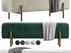 Panchina Ex In Italia Di Brera Modello 3D