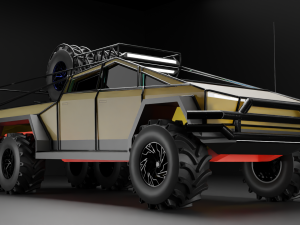 Cyber truck 6x6 3D-Modell
