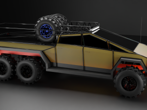 Cyber truck 6x6 Modelo 3D