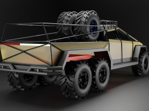 Cyber truck 6x6 Modelo 3D