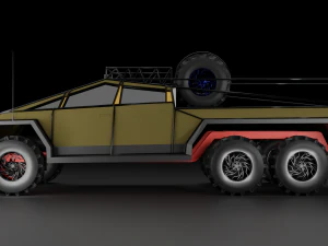 Cyber truck 6x6 3D Model