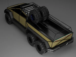 Cyber truck 6x6 3D Model