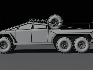 Cyber truck 6x6 Modelo 3D