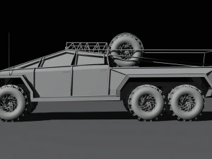 Cyber truck 6x6 3D Model