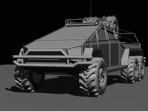 Cyber truck 6x6 3D Model