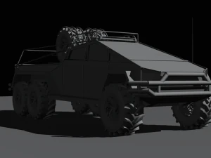 Cyber truck 6x6 3D Model