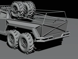 Cyber truck 6x6 3D Model
