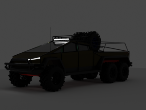 Cyber truck 6x6 Modelo 3D