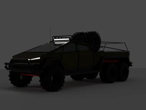 Cyber truck 6x6 3D Model