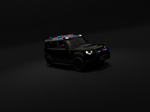 Land rover defender police 3D Model
