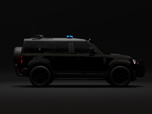 Land rover defender police 3D Model
