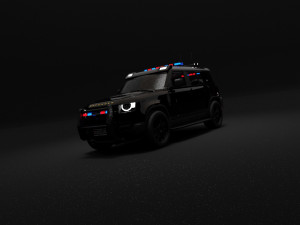 Land rover defender police 3D Model