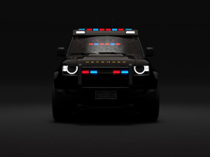 Land rover defender police 3D Model