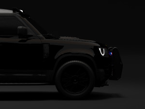 Land rover defender police 3D Model
