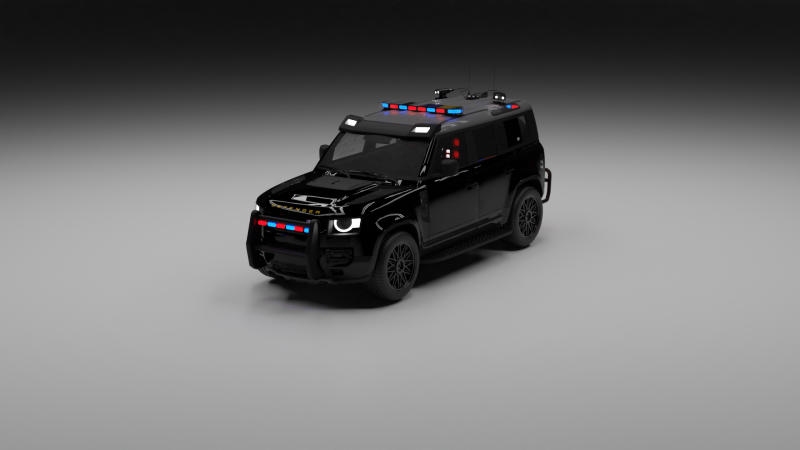 Land rover defender police 3D Model .c4d .max .obj .3ds .fbx .stl .blend 