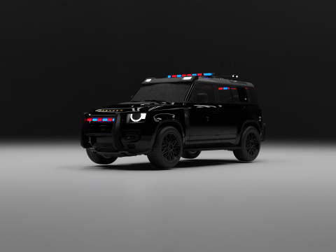 Land rover defender police 3D Model