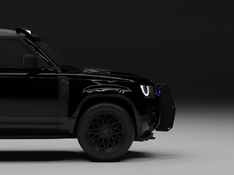 Land rover defender police 3D Model