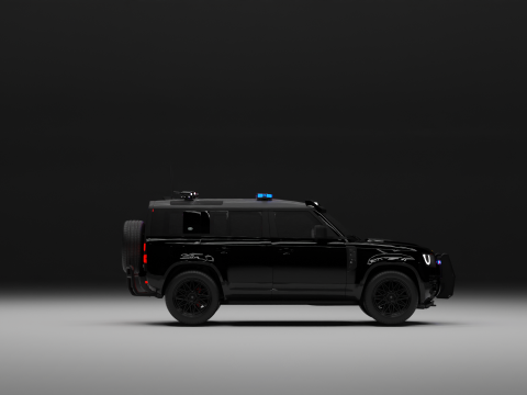 Land rover defender police 3D Model