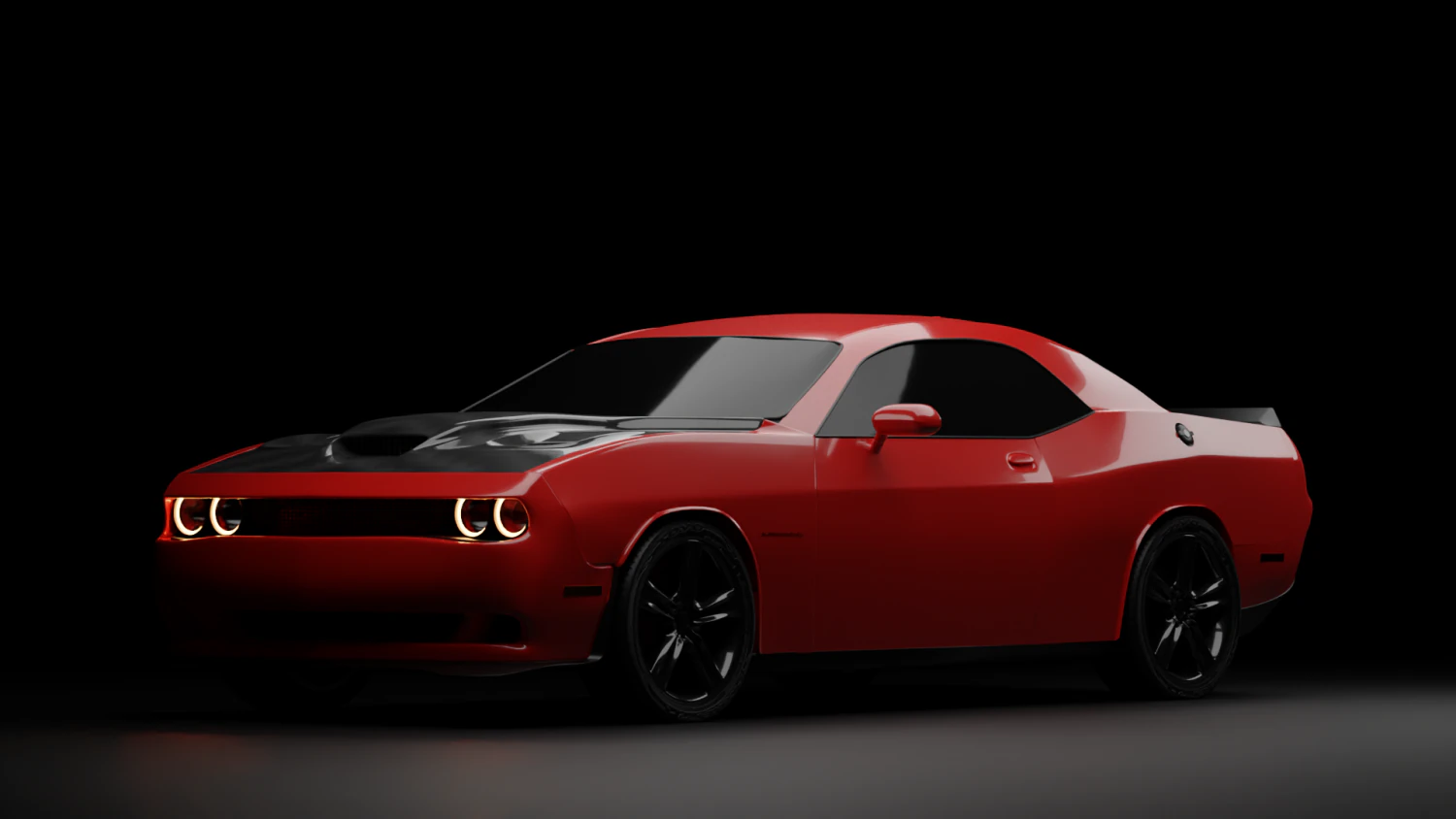Dodge challenger 3D Model .c4d .max .obj .3ds .fbx .stl .blend 