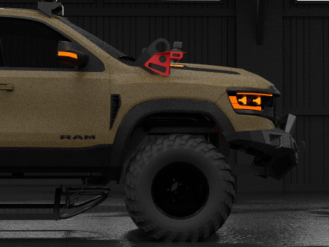 Military pickup 6x6 3D Model