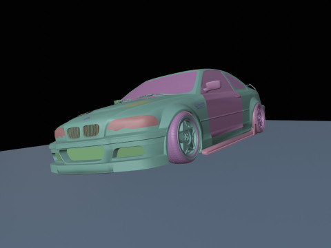 Drift cars 3D Model