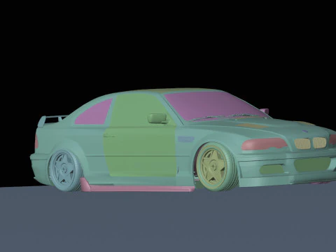 Drift cars 3D Model