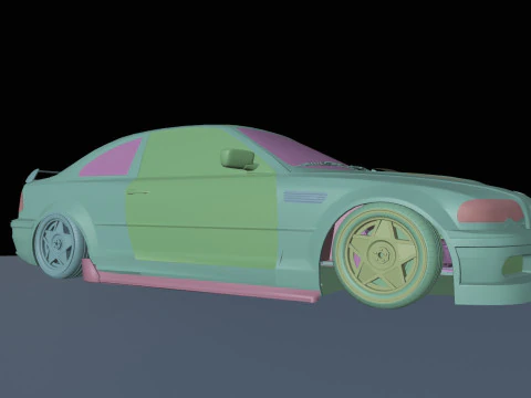 Drift cars 3D Model