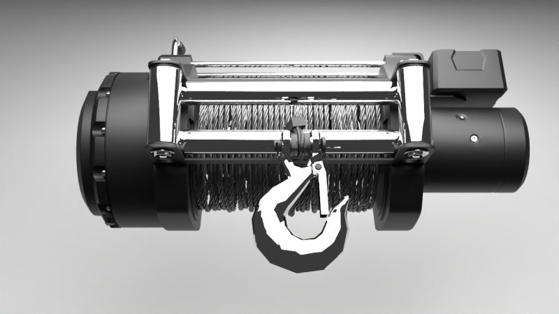 Off road winch Model Cetak 3D .c4d .max .obj .3ds .fbx .stl .blend