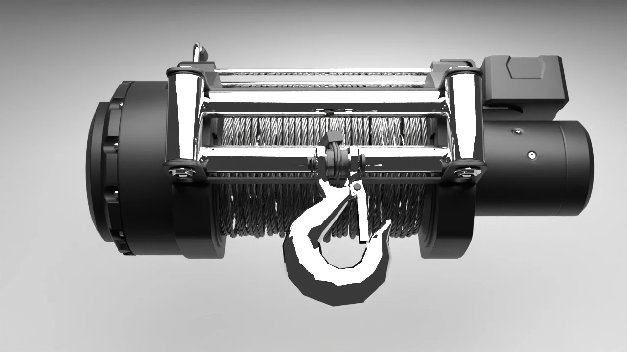 Off road winch 3D Print Model .c4d .max .obj .3ds .fbx .stl .blend 