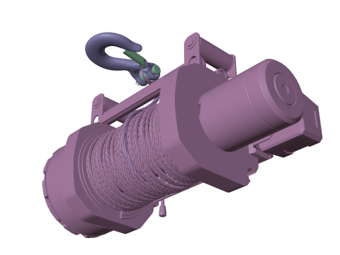 Off road winch Model Cetak 3D