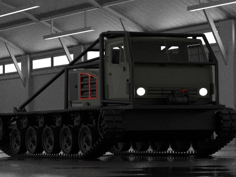 ऑफ रोड ट्रक टैंक 3D मॉडल