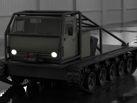 Off road truck tank 3D Model
