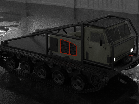 Off road truck tank 3D Model
