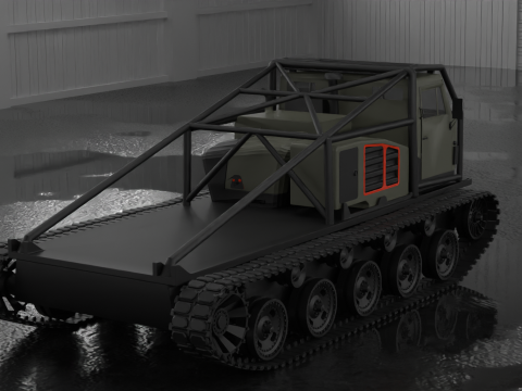 Off road truck tank 3D Model