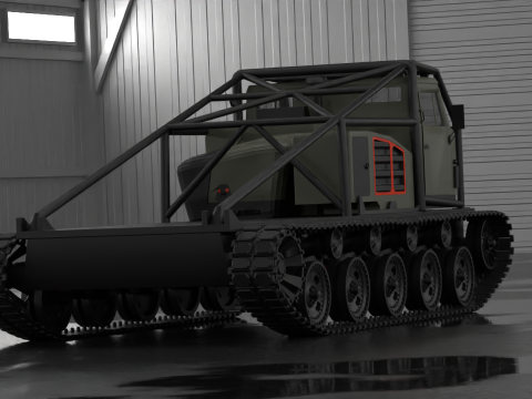 Off road truck tank 3D Model