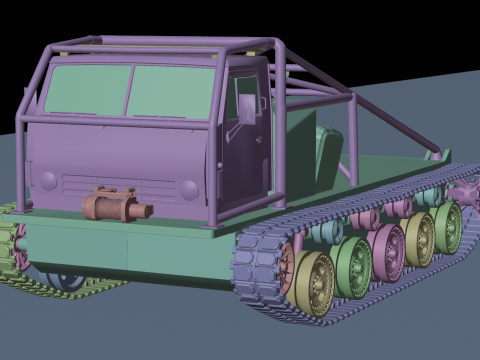 Off road truck tank 3D Model