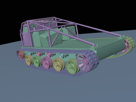 Off road truck tank 3D Model