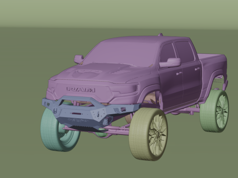 Off road pickup truck 3D-Modell