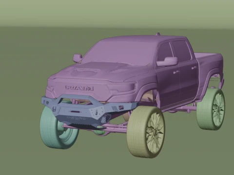 Off road pickup truck 3D Model