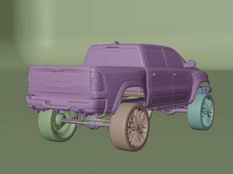 Off road pickup truck 3D-Modell
