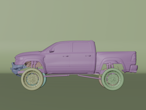 Off road pickup truck 3D-Modell