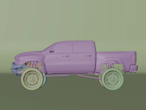 Off road pickup truck 3D Model