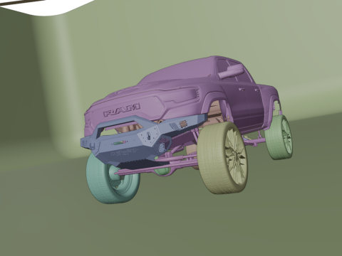 Off road pickup truck 3D-Modell