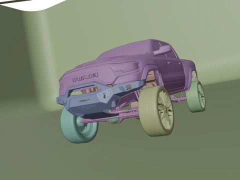 Off road pickup truck 3D Model