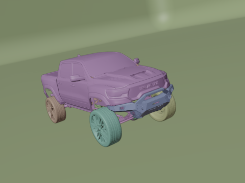 Off road pickup truck 3D-Modell