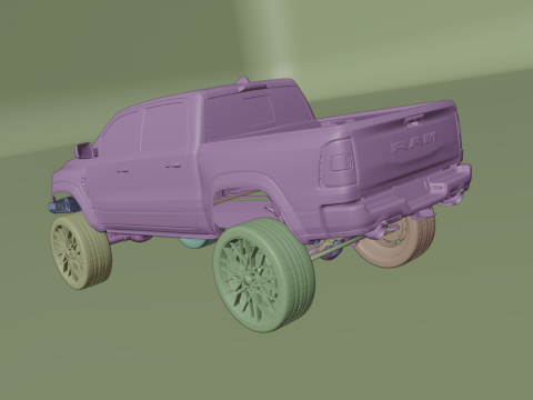 Off road pickup truck 3D-Modell