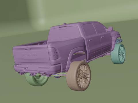Off road pickup truck 3D-Modell